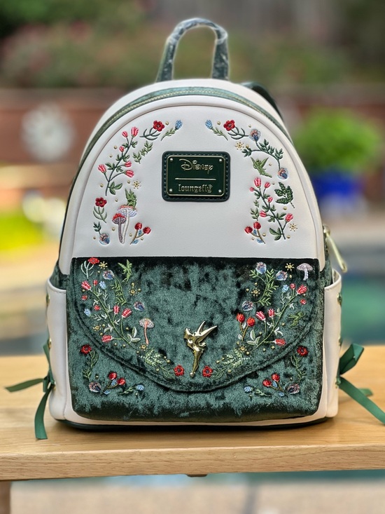 Loungefly Handbags - Loungefly Peter Pan Tinker Bell Exclusive Floral Mini Backpack NWT